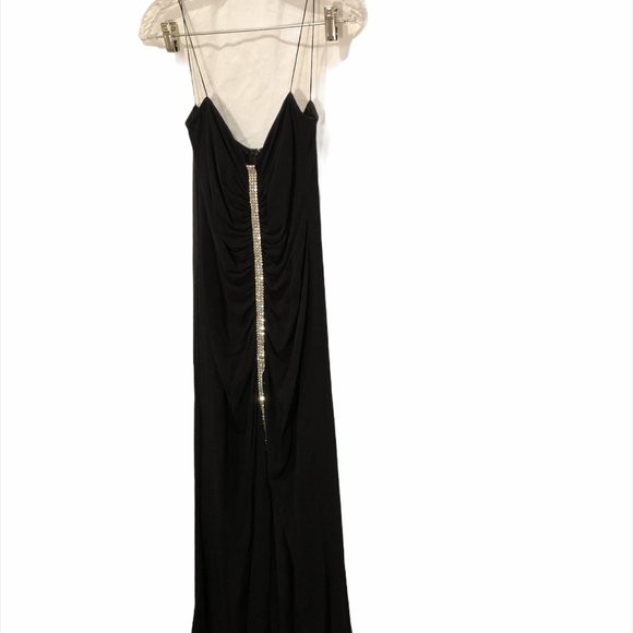 Escada Dresses & Skirts - Escada black SILK sparkle gown dress 34 XS